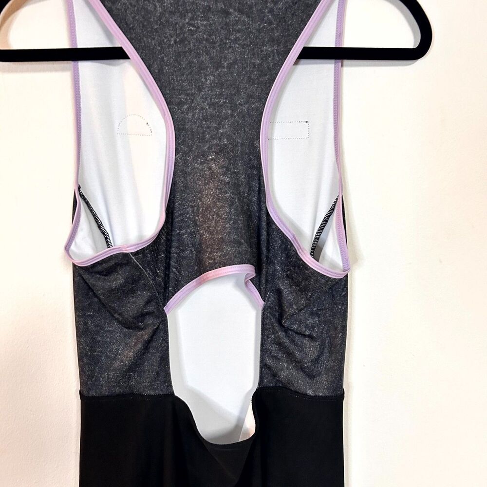 Ellesse Teasel Tennis Dress Women 10 Black Denim Racerback Sleeveless Active NWT - Picture 6 of 14